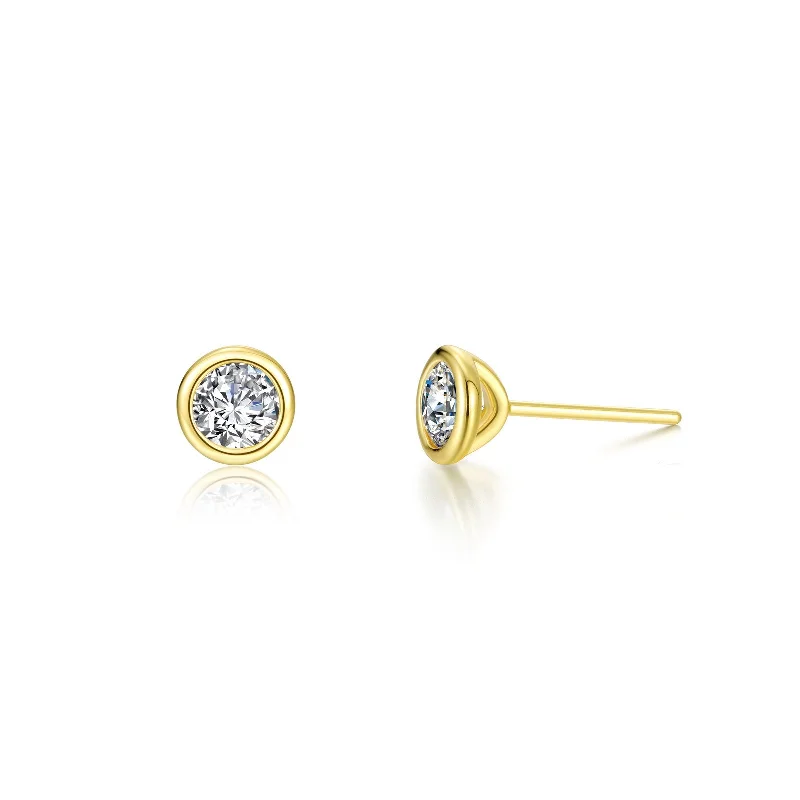 1 CTW Solitaire Stud Earrings