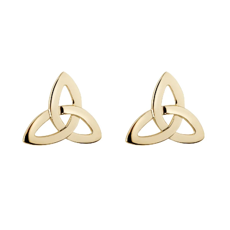 10K Gold Trinity Knot Stud Earrings