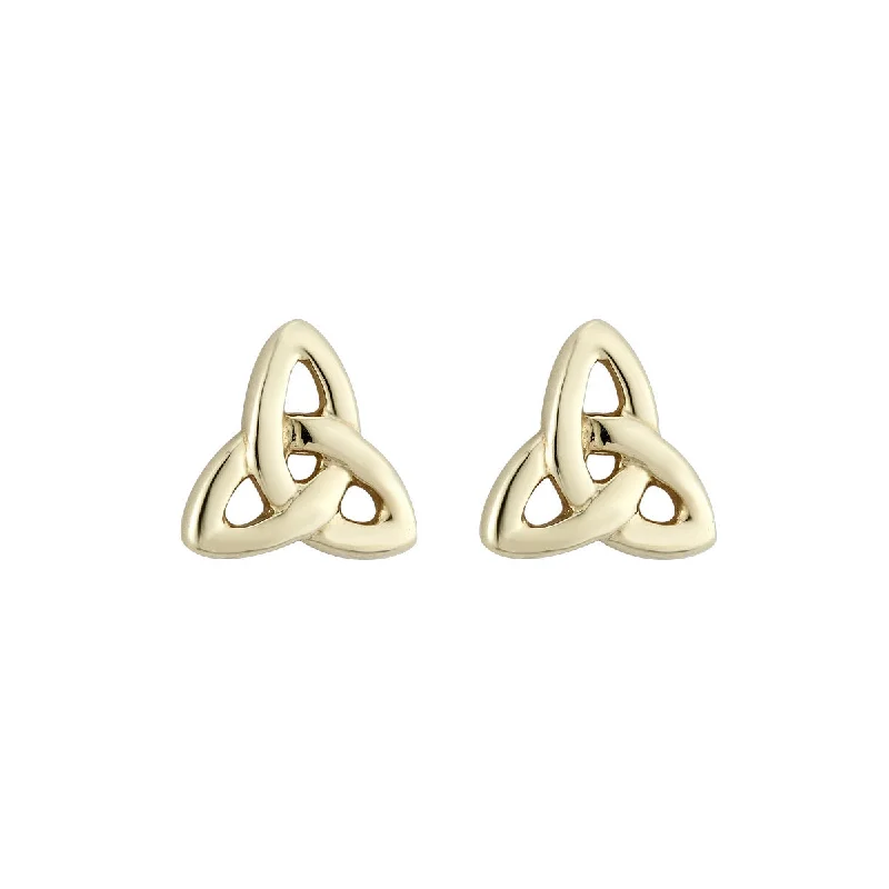 14K Gold Small Trinity Knot Stud Earrings