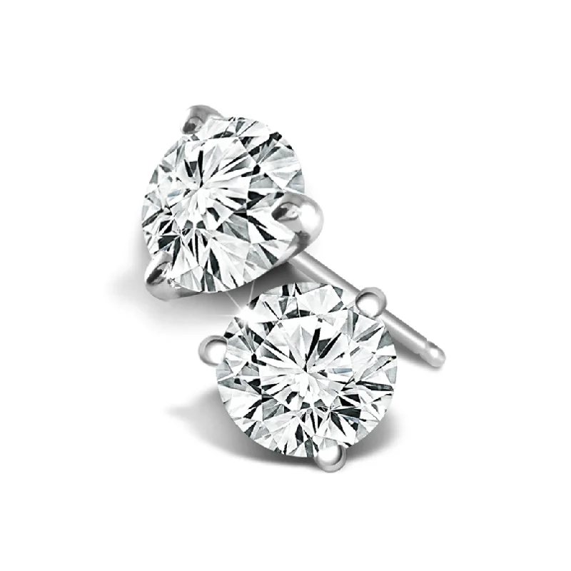 14K White Gold 0.50 CTW Diamond Stud Earrings