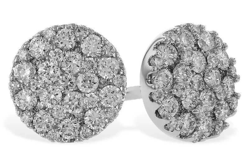 14K White Gold 0.50ctw Diamond Cluster Stud Earrings by Allison Kaufman