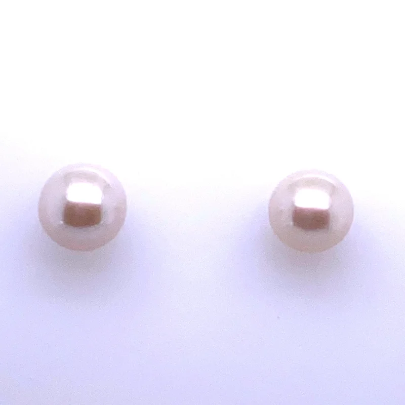 14K Yellow Gold 9mm Freshwater Cultured Pearl Solitaire Stud Earrings