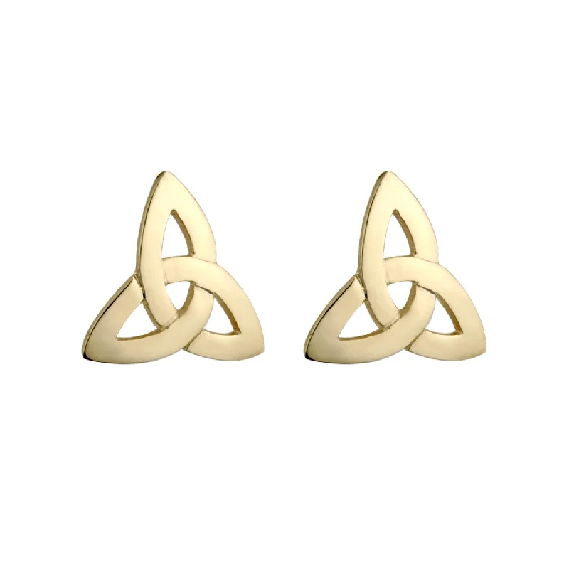 9K Gold Trinity Knot Stud Earrings