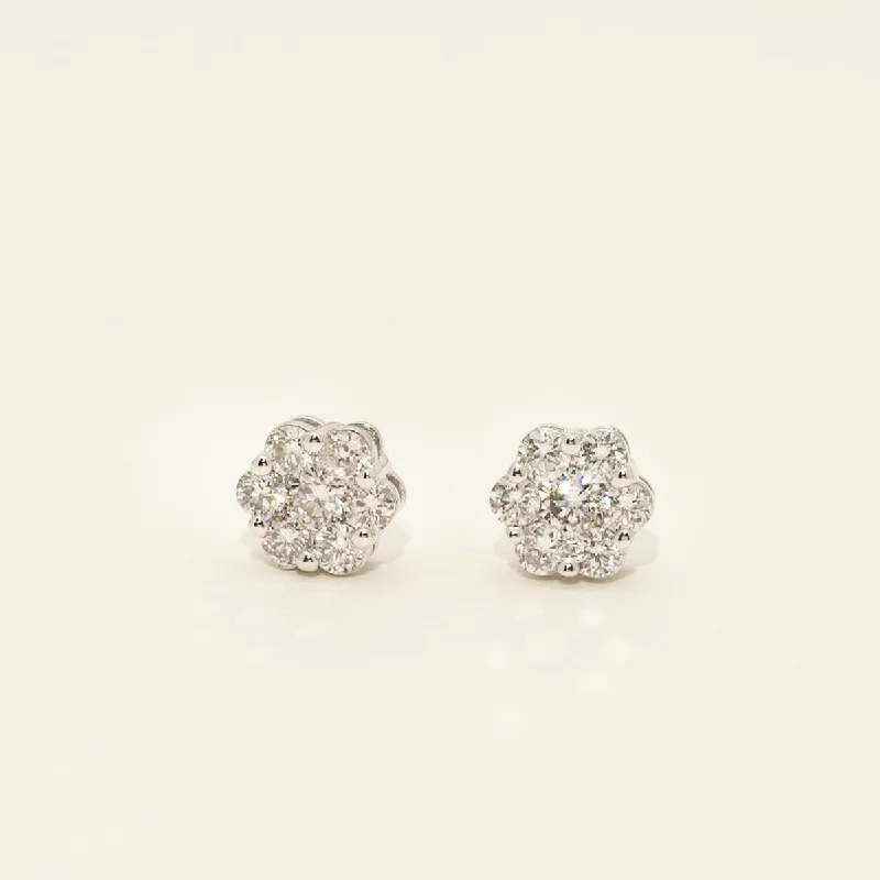 Diamond Fashion Stud Earrings in 10kt White Gold (3/4ct tw)