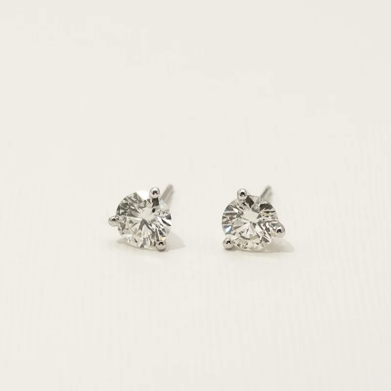 Diamond Stud Earrings in 14kt White Gold (1 3/8ct tw)