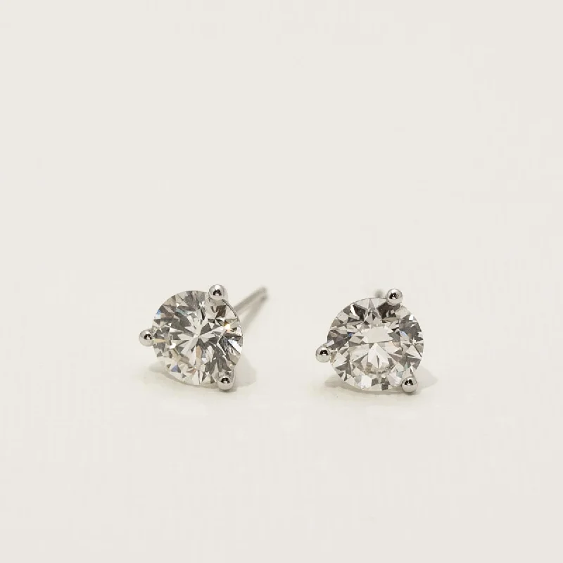 Diamond Stud Earrings in 14kt White Gold (2 1/10ct tw)