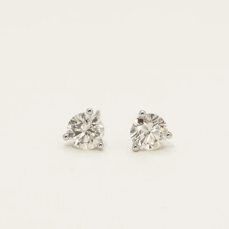 Diamond Stud Earrings in 14kt White Gold (2ct tw)