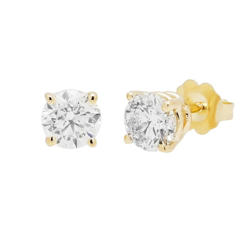 Diamond Stud Earrings in 14kt Yellow Gold (1 5/8ct tw)