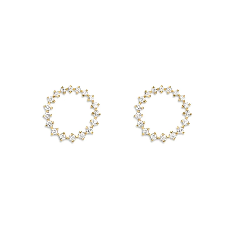 Diamond Wreath Stud Earrings