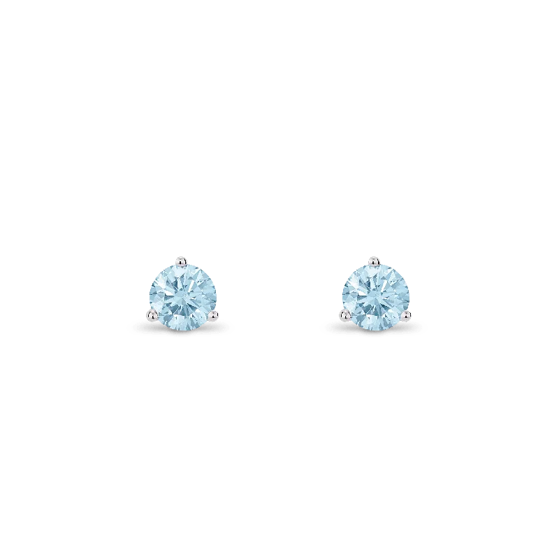 The Blue Solitaire Stud Earrings