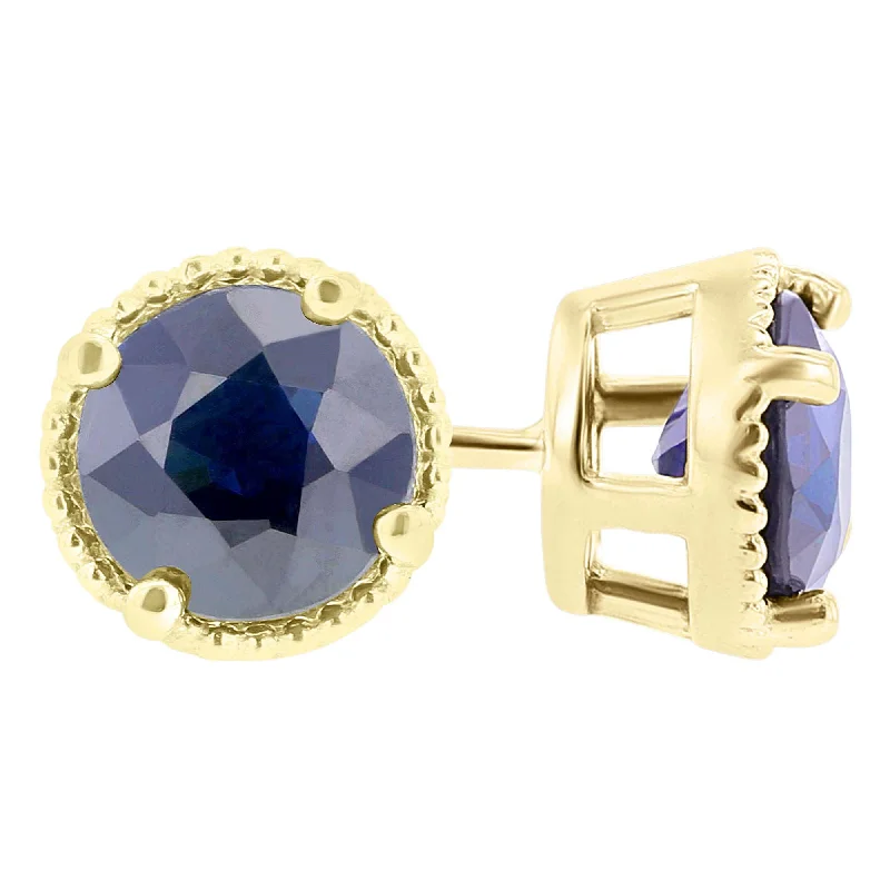 Ellie Blue Sapphire Stud Earrings 9/10ct