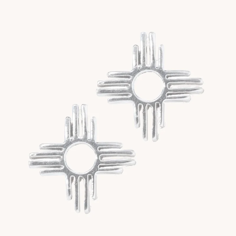 Enchantment: Silver Mini Zia Stud Earrings