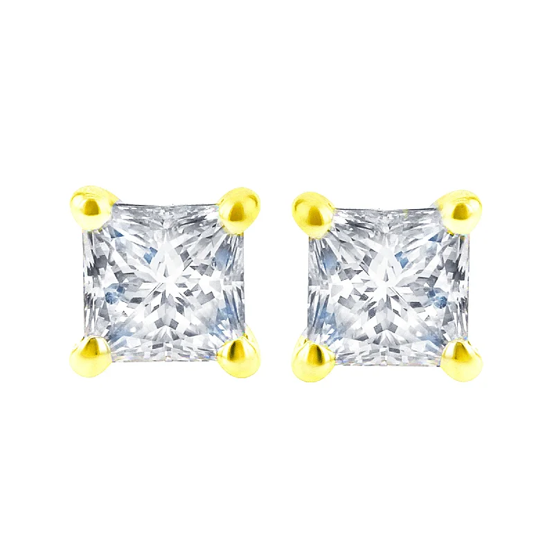 Exclusive Princess Diamond Stud Earrings 1/4ct