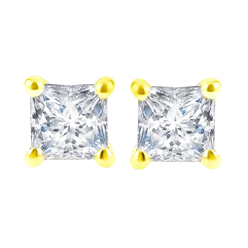 Exclusive Princess Diamond Stud Earrings 3/8ct