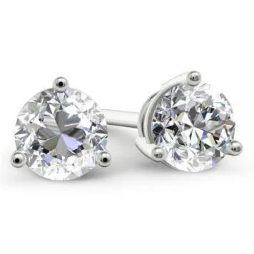 Forever One Moissanite Stud Earrings - 3 Prong