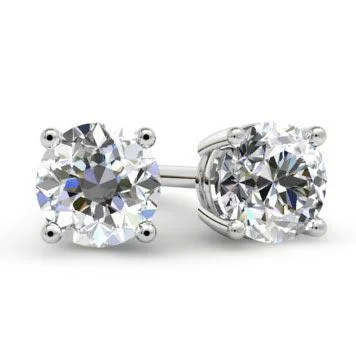 Forever One Moissanite Stud Earrings - 4 Prong