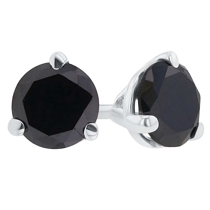 Get Naked Black Diamond Stud Earrings 3ct