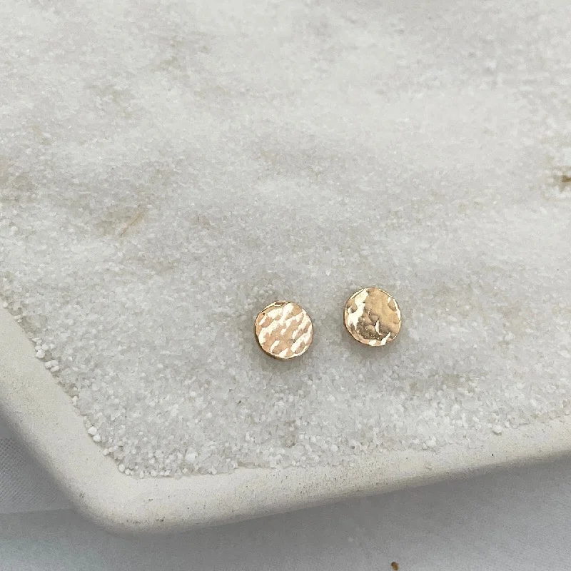 Hammered Dot Stud Earrings