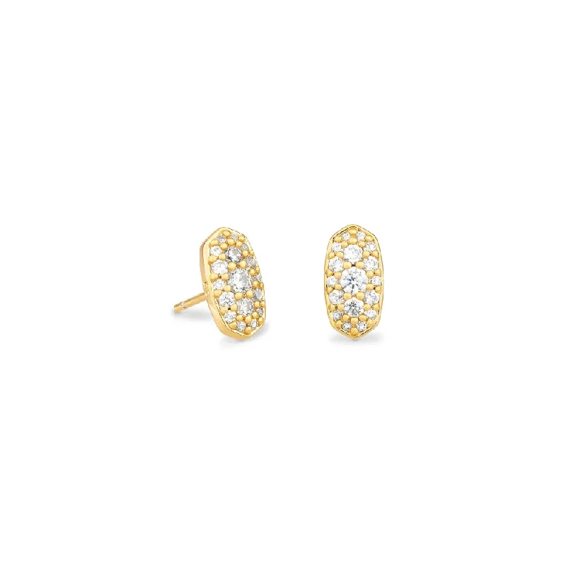 Kendra Scott Grayson Stud Earrings in White Crystal