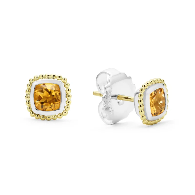 Lagos Caviar Color Gemstone Caviar Stud Earrings