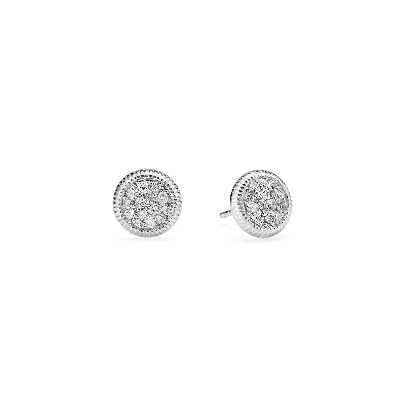 Max Pave Stud Earrings with Diamonds