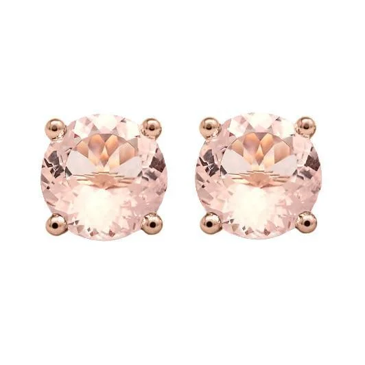 Morganite Stud Earrings