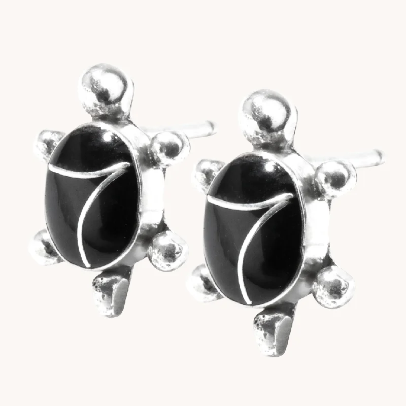 Onyx Inlay Stud Earrings