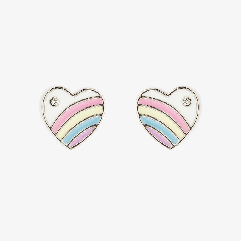 Pastel Vintage Heart Stud Earrings