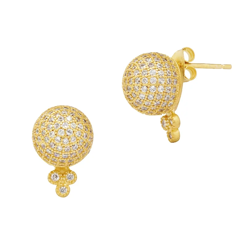 Pavé Ball Stud Earrings