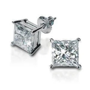 Princess Cut Diamond Stud Earrings