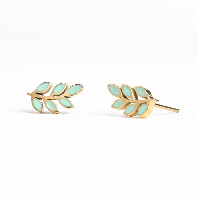 Rowen Stud Earrings in Mint