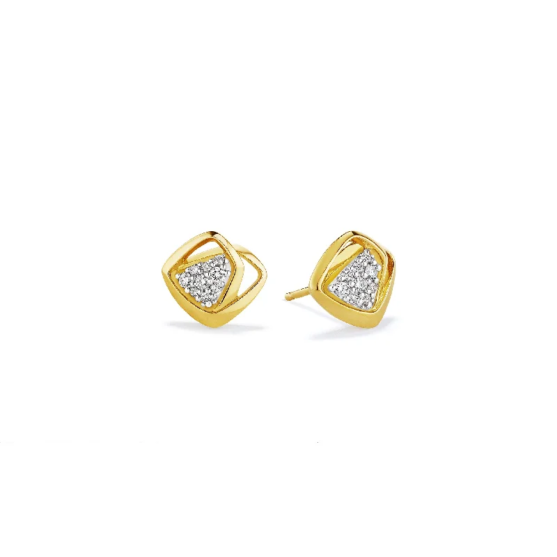 Selvaggia Stud Earrings with Diamonds in 14K