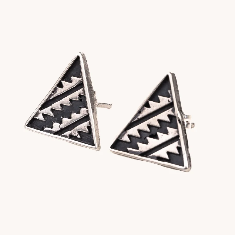 SkyWeaver: Triangle Stud Earrings