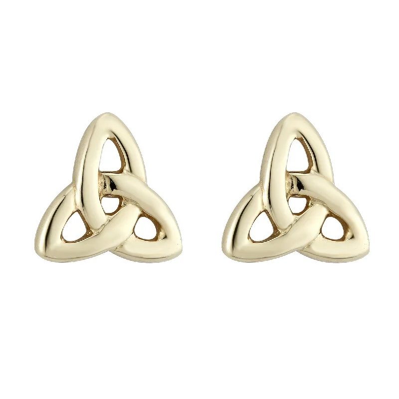 Small Gold Trinity Knot Stud Earrings