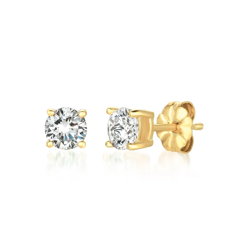 1ct Brilliant Stud Earrings in Gold