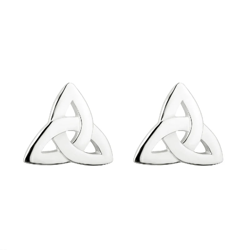 Silver Trinity Knot Stud Earrings