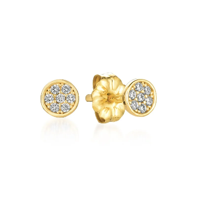 Sugar Drop Stud Earrings Finished in 18kt Yellow Gold Sale