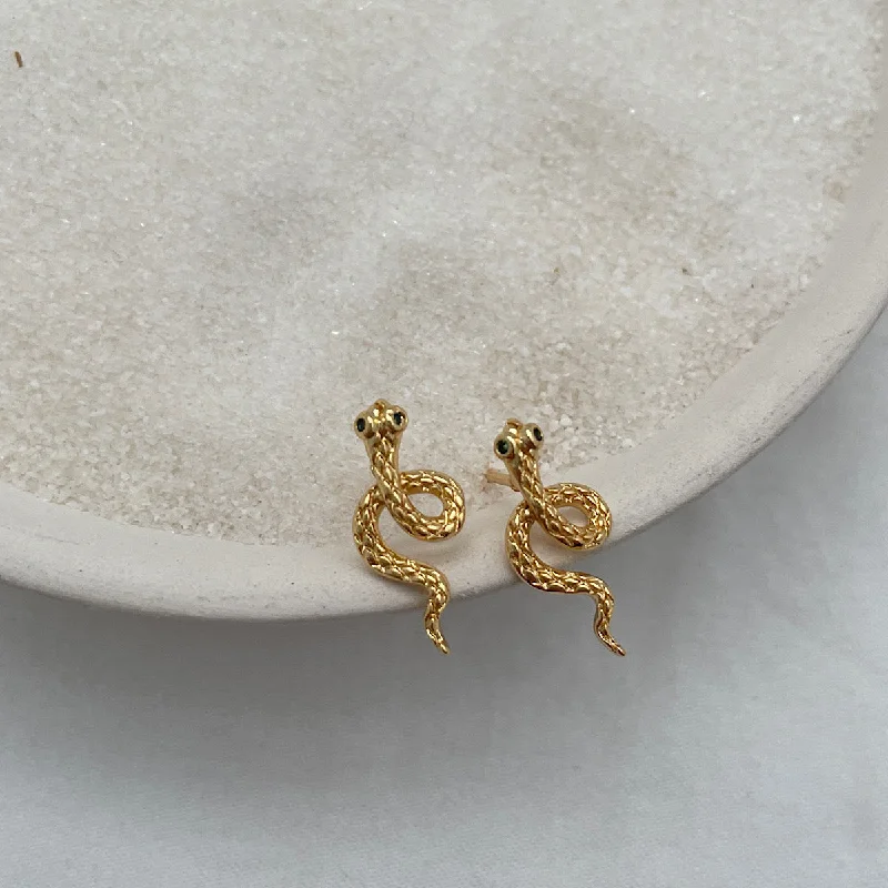 Tiny Snake Stud Earrings