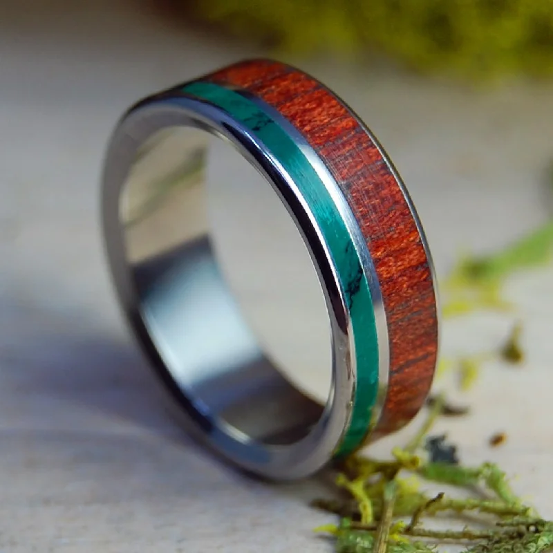 Imperial Bloodwood | Men's Bloodwood, Imperial Jade & Titanium Wedding Ring