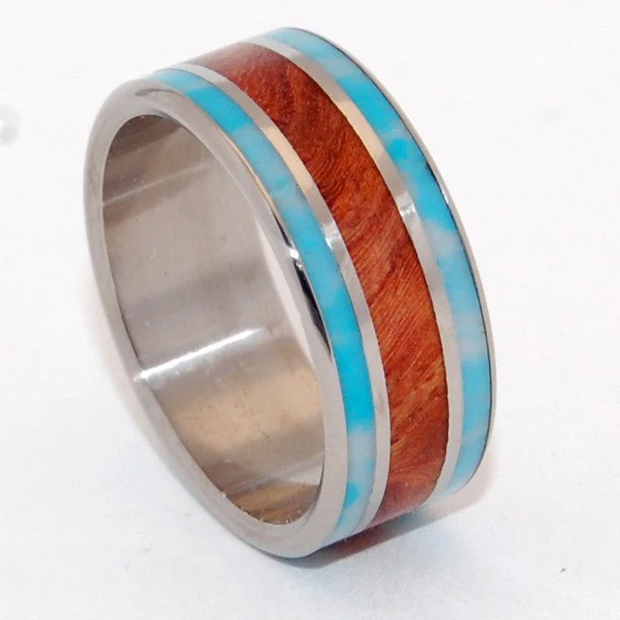 Pocket Of Serenity | Men's Wood & Stone Wedding Ring