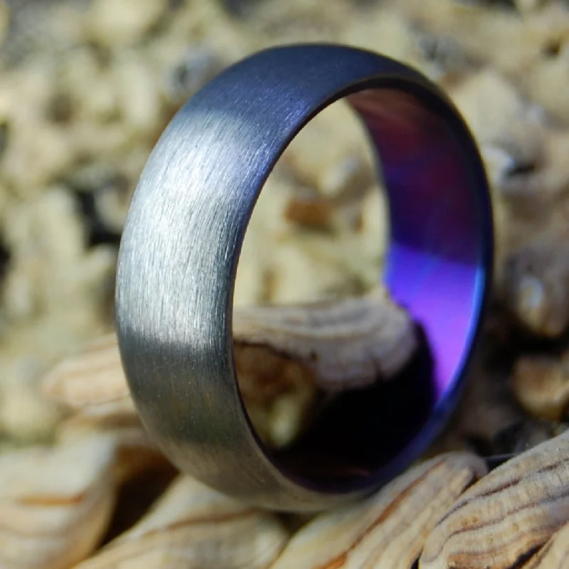 Shroud Of Purple | Men's Titanium Wedding Ring