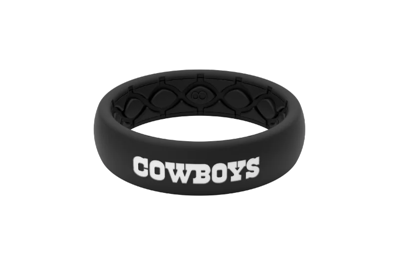 NFL Dallas Cowboys Black Thin Ring