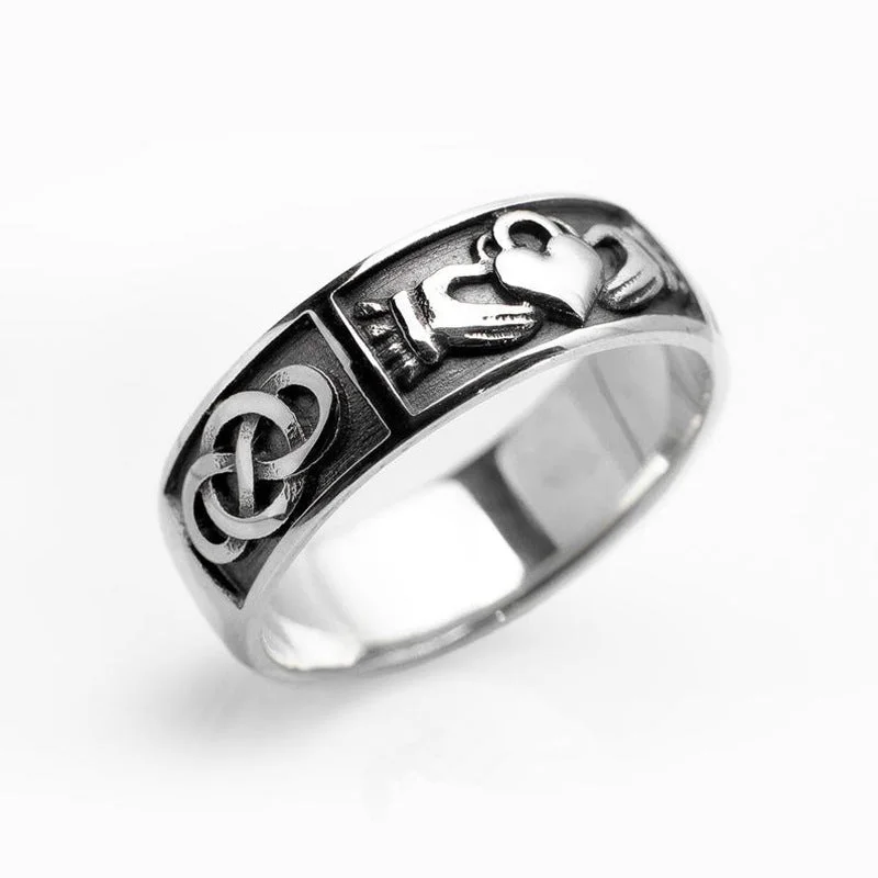 Wholesale Embossed Vintage Love Men's Ring