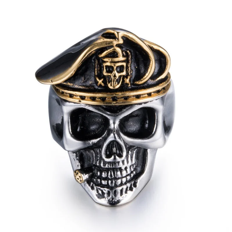 Wholesale Gothic Skeleton Stainless Steel Men's Rings