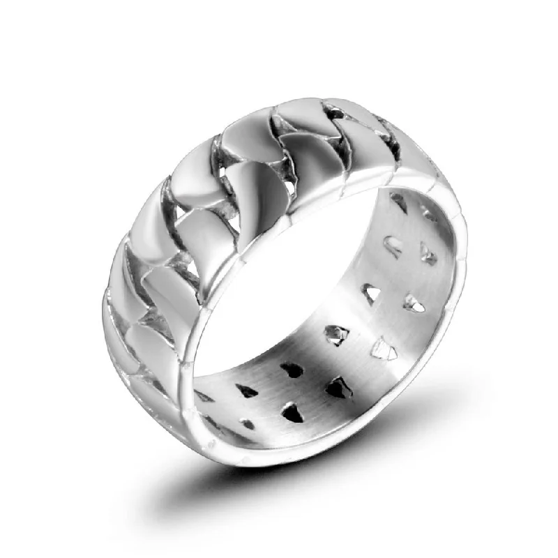 Wholesale Hollow Titanium Steel Men's Rings