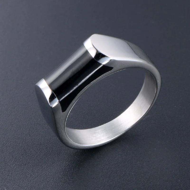 Wholesale of Simple Titanium Steel Men's Rings