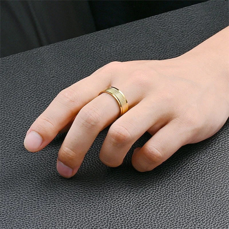 Wholesale Titanium Steel Men's Ring