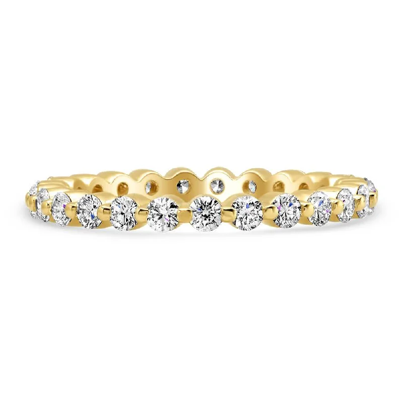 1.00cttw Round Single Prong Lab Created Diamond Eternity Band