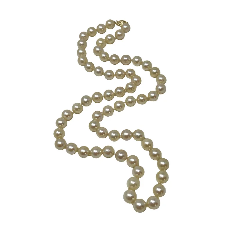 24" Freshwater Pearl Necklace with 14K Gold Filigree Clasp