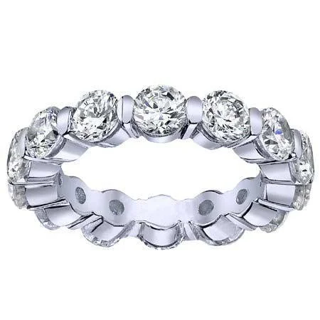 4.00 cttw Round Single Prong Lab Created Diamond Eternity Band